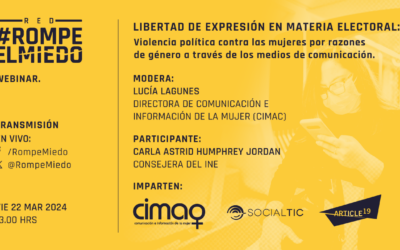 Webinar 12: libertad de expresión en materia electoral, violencia política de género